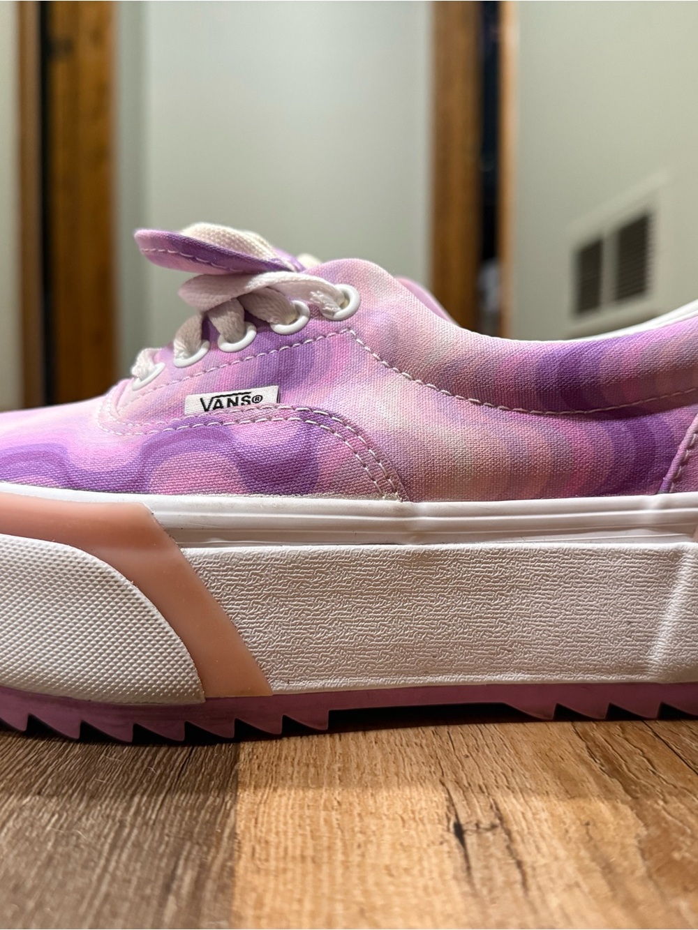 Vans Women's Lavender Pink Tie-Dye Platform Sneakers